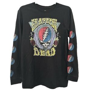 Grateful Dead Men’s Black Long Sleeve Graphic Band Tee Sz M‎